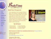 Tablet Screenshot of bodytimechiropractic.com